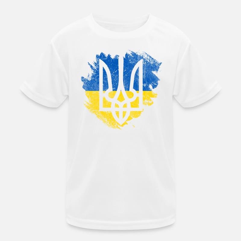 Drapeau trident ukrainien Brush T-shirt sport Enfant