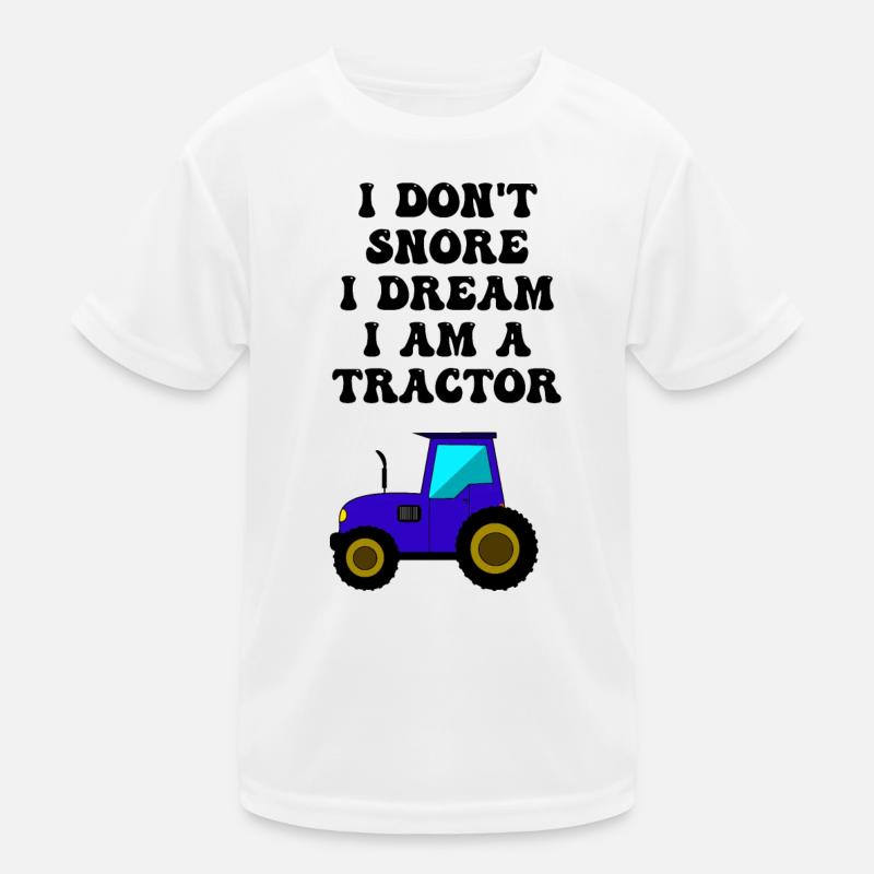 traktor schnarchen Kinder Funktions-T-Shirt