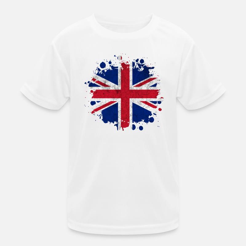 Großbritannien Vintage Splash Design Kinder Funktions-T-Shirt