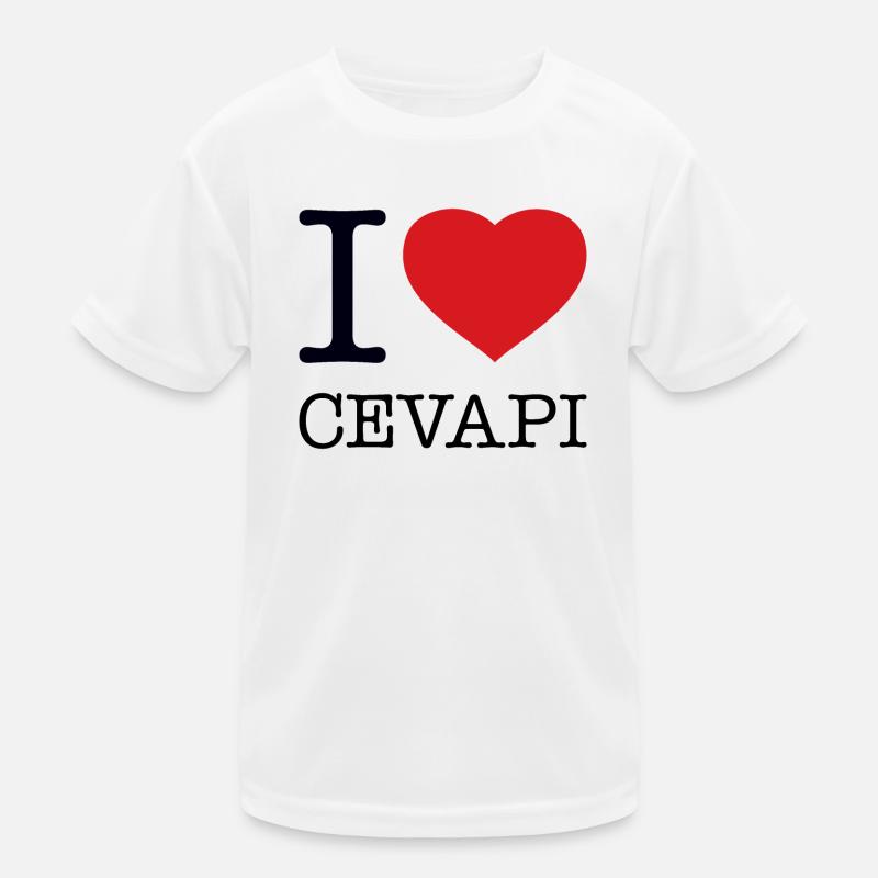 I LOVE CEVAPI Kinder Funktions-T-Shirt
