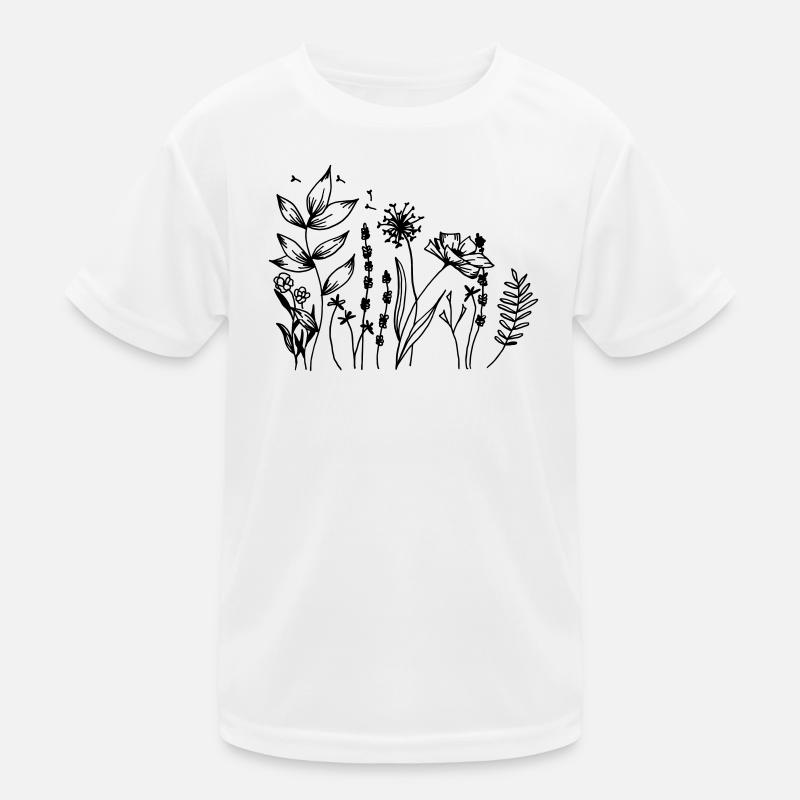 Wildblumen Kinder Funktions-T-Shirt