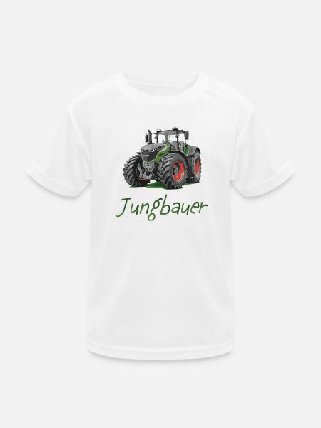 Jungbauer - Kinder Funktions-T-Shirt - Weiß
