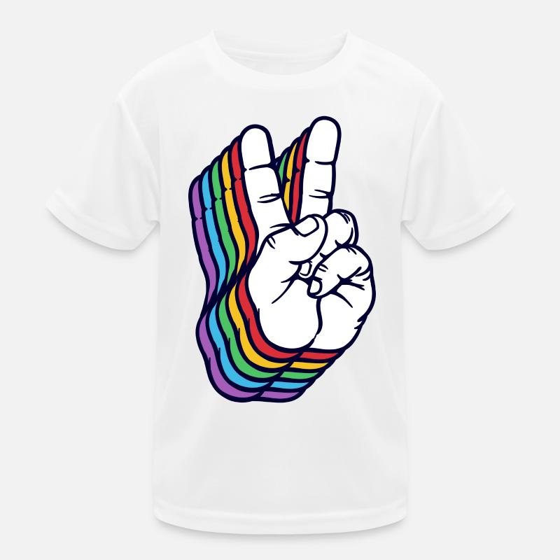 Friedensbewegung Frieden Friedenszeichen Liebe Kinder Funktions-T-Shirt