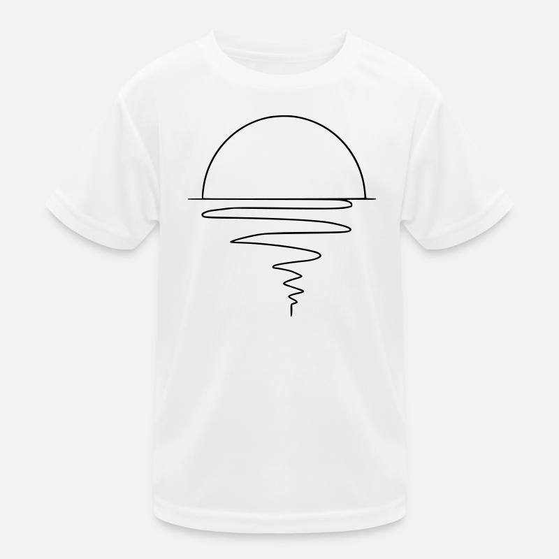 Sunset - Kinder Funktions-T-Shirt - Weiß