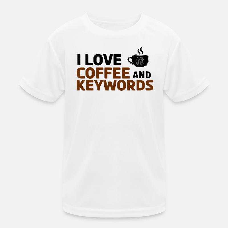 Coffee Keywords Typo Kinder Funktions-T-Shirt