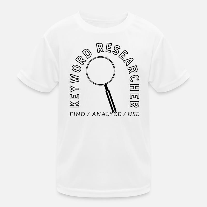 Chercheur en mots-clés – Conception d’emblèmes SEO T-shirt sport Enfant