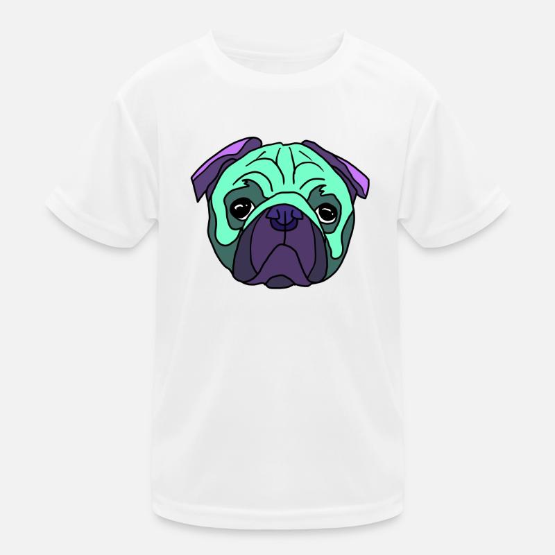 Mint Pug Kopf PopArt mobs  Kinder Funktions-T-Shirt