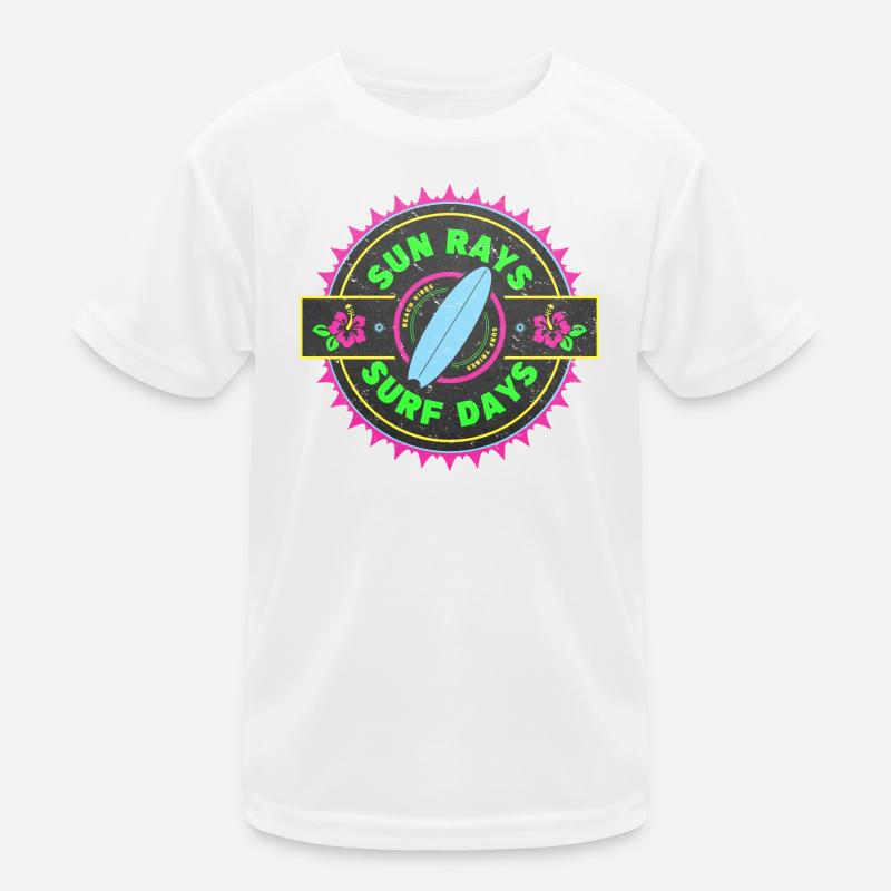 Surfing Retro Surfer Graphic Design Kids Functional T-Shirt