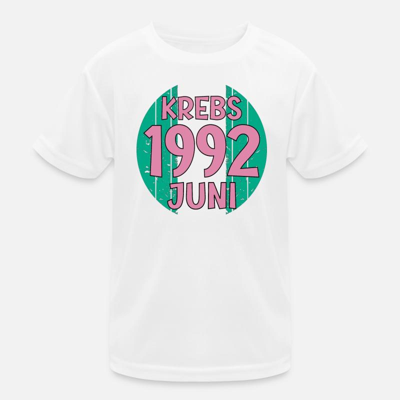 Sternzeichen Krebs Juni 1992 Geburtstag Kinder Funktions-T-Shirt