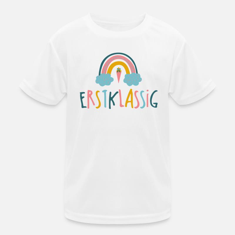 Erstlassig - Schulkind - Regenbogen Kinder Funktions-T-Shirt