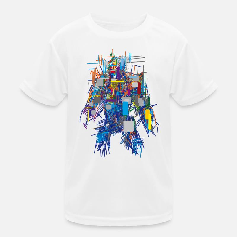 Cyber Android Abstract Kids Functional T-Shirt