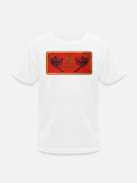 Portugal Stier Schild - Kinder Funktions-T-Shirt - Weiß