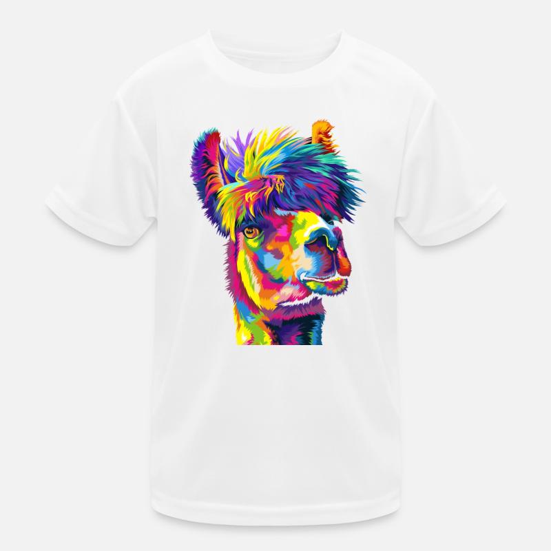 Daring Rainbow Llama Kids Functional T-Shirt