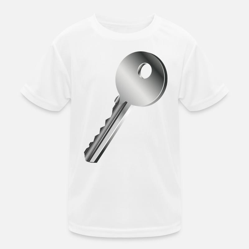 silver-colored single key Kids Functional T-Shirt