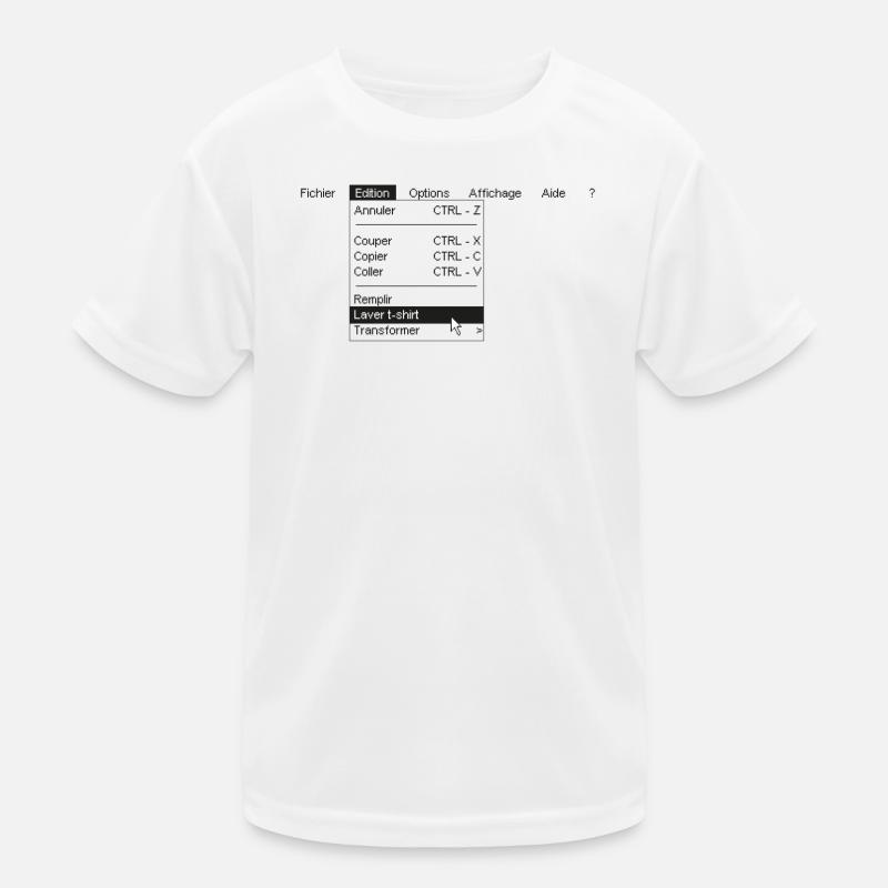 Menu informatique T-shirt sport Enfant