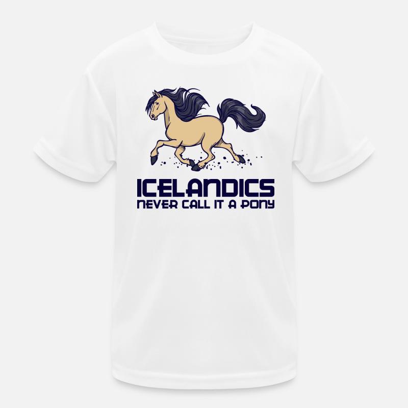 Islandpferde Statement Pferde Araber Galopp Kinder Funktions-T-Shirt