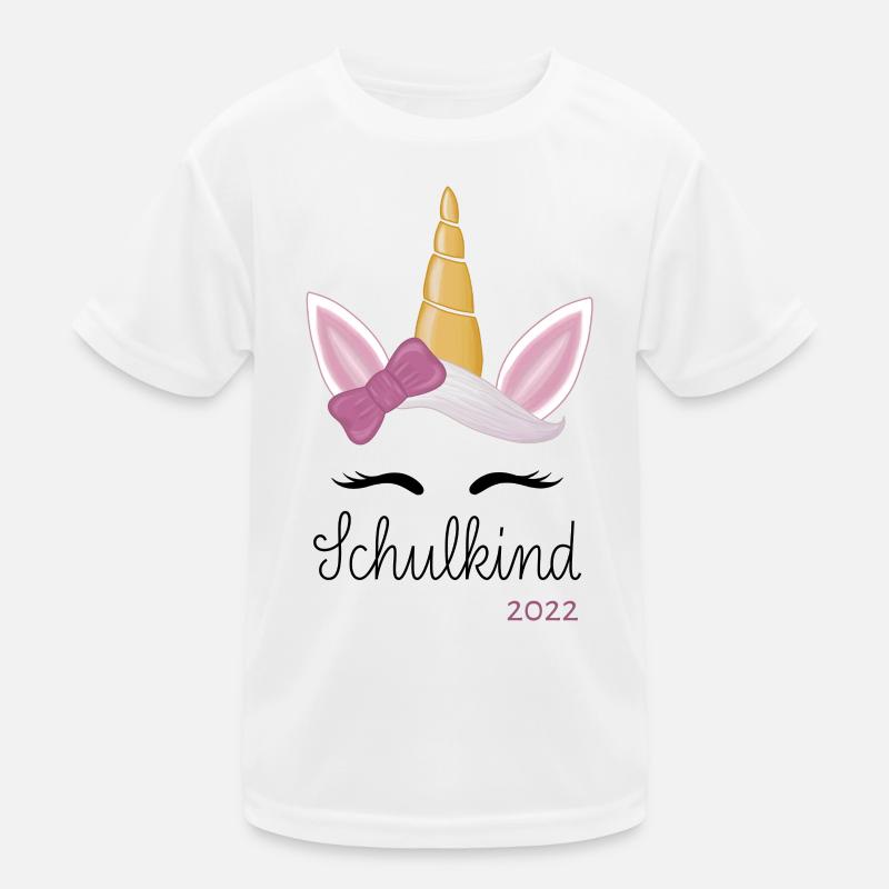 Einhorn Schulkind 2022 Kinder Funktions-T-Shirt
