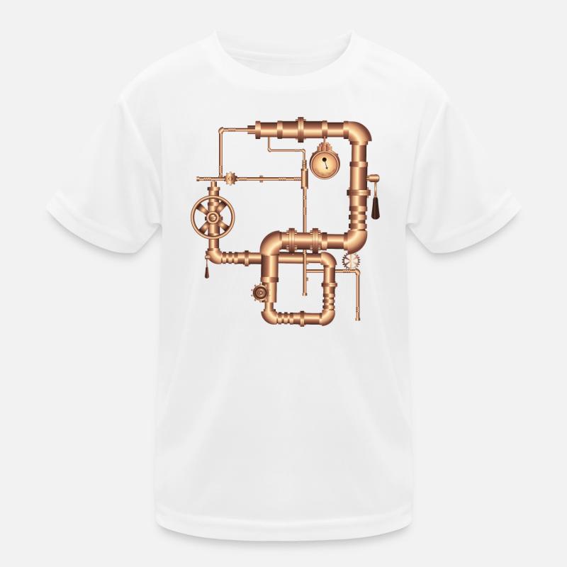 Style steampunk dans le look de la machine à vapeur T-shirt sport Enfant