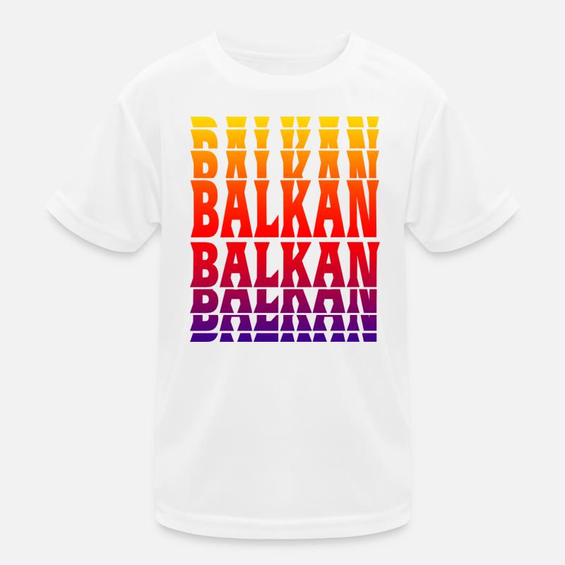 Balkan Design - Kinder Funktions-T-Shirt - Weiß