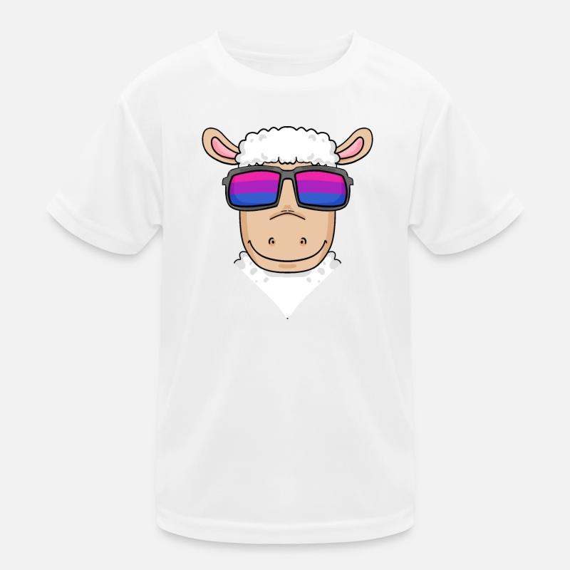 Bisexuell Schaf - Schaf mit Brille Kinder Funktions-T-Shirt
