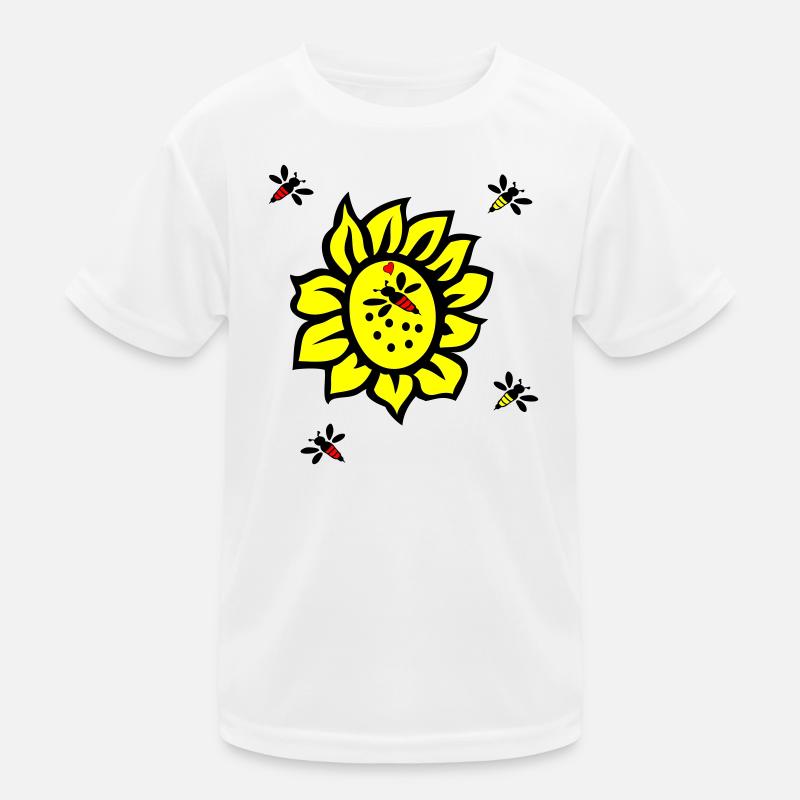 Sunflower, bees Kids Functional T-Shirt