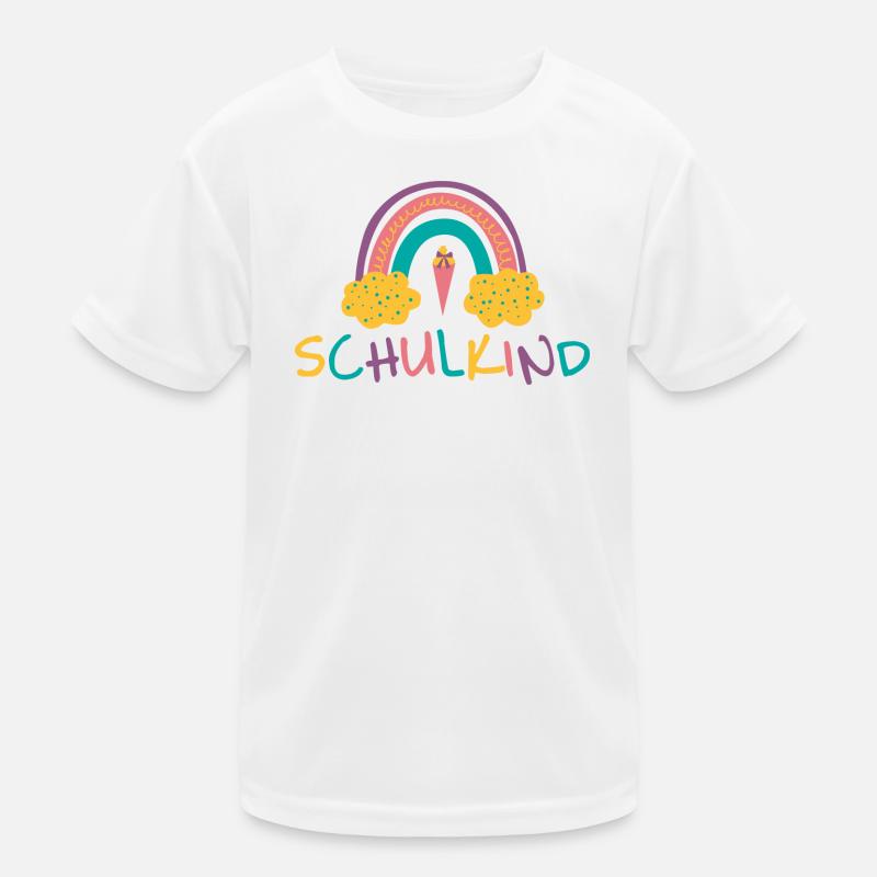 Schulkind - Regenbogen (2) Kinder Funktions-T-Shirt
