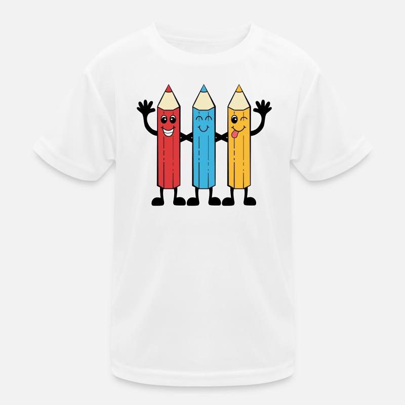 Colored pencils comic style Kids Functional T-Shirt