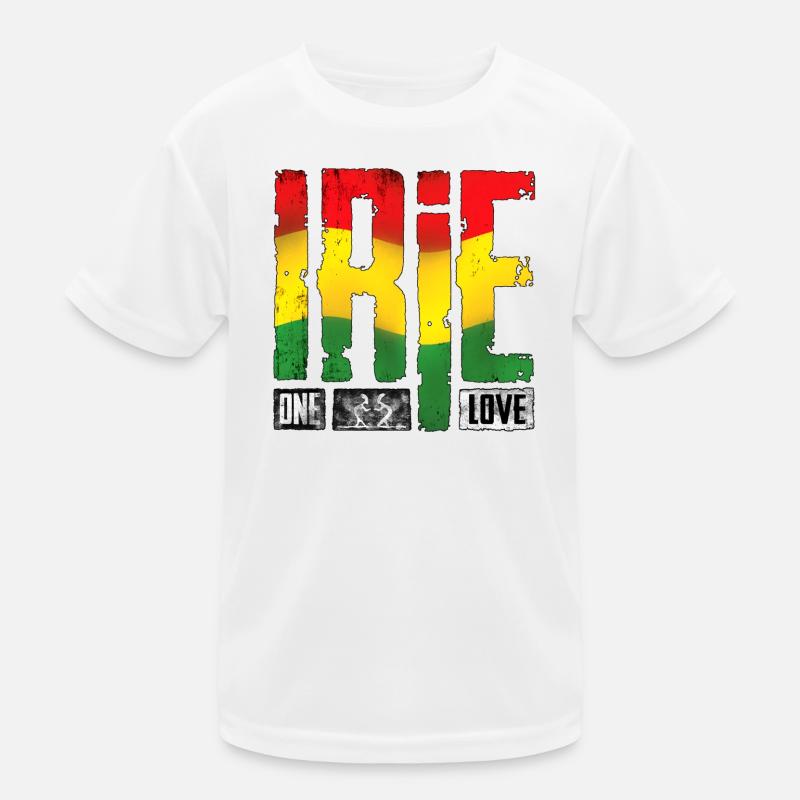 Vibrantes Reggae-Design mit Regenbogenfarben Kinder Funktions-T-Shirt