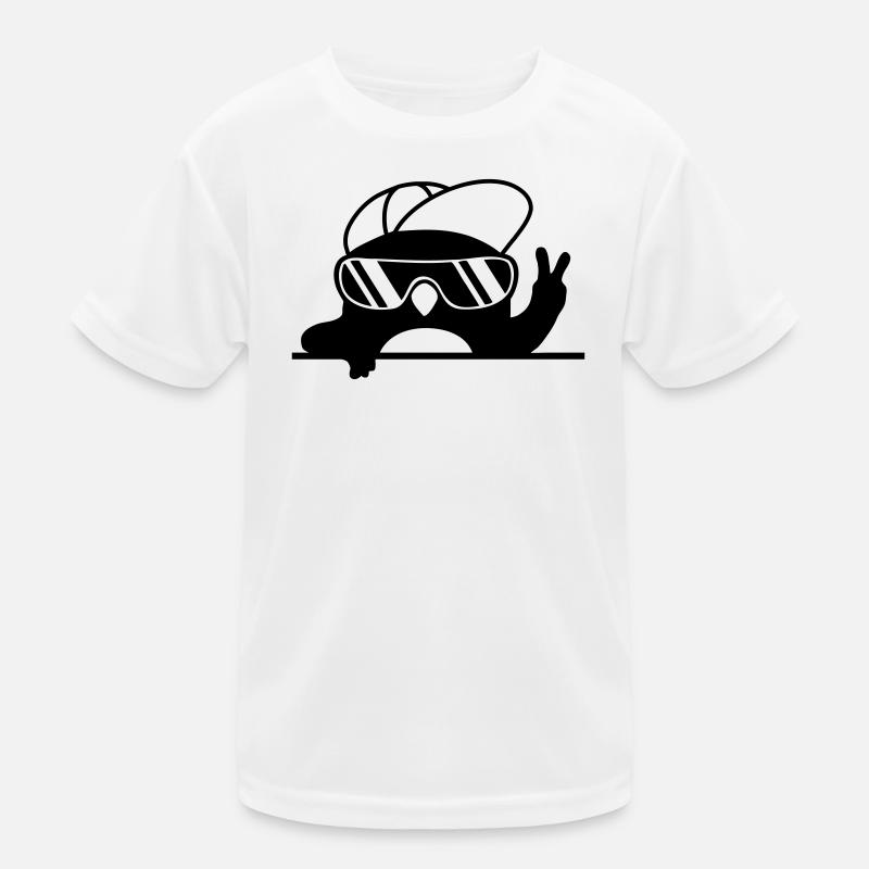 Peacezeichen cooler Pinguin Handzeichen Kinder Funktions-T-Shirt