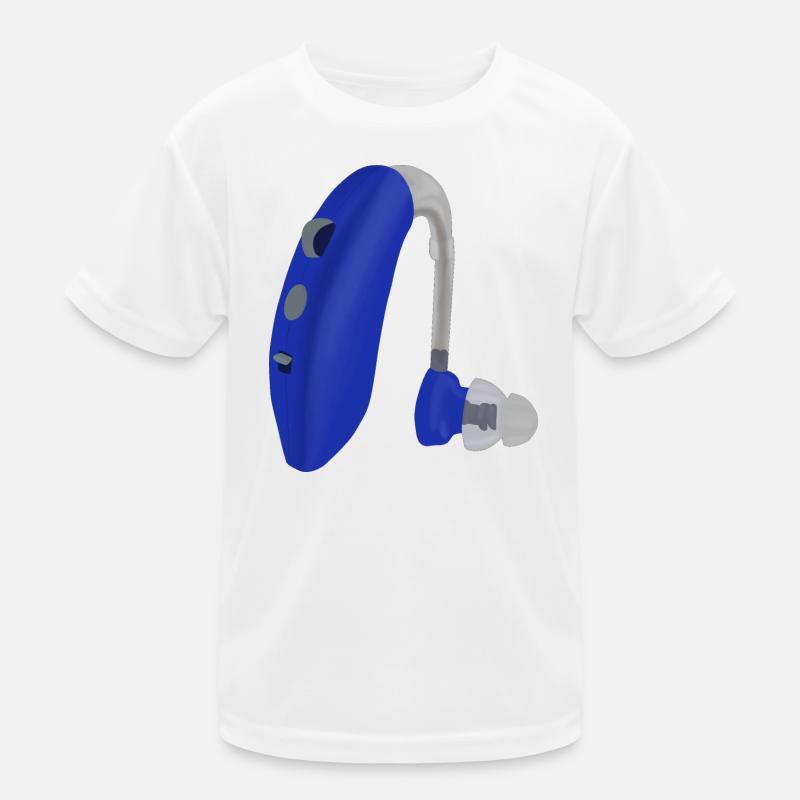 A Blue Hearing Aid Kids Functional T-Shirt