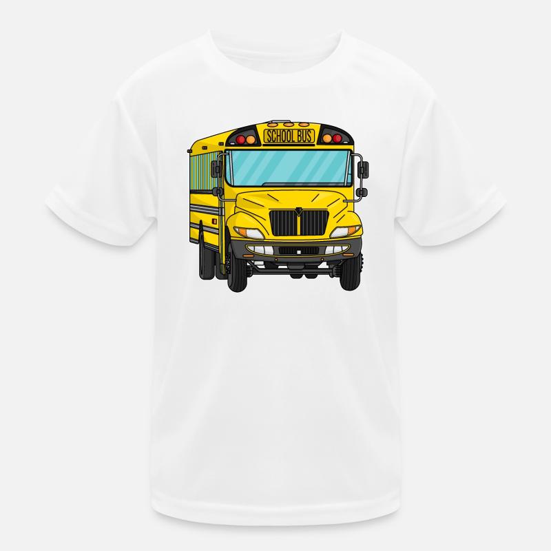 Schulbus Kinder Funktions-T-Shirt