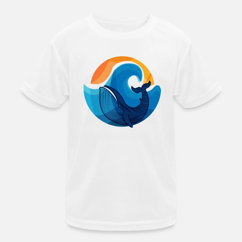 Vagues et Illustration de requin baleine T-shirt sport Enfant