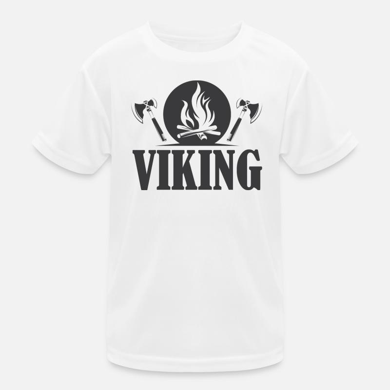 viking wikinger Symbol Axt Symbol Feuer Grafik Kinder Funktions-T-Shirt