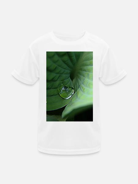 Leafy green tropical dew - Kids Functional T-Shirt - white - Front