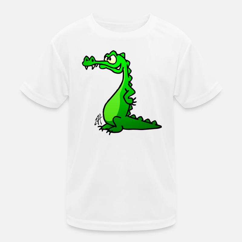 Crocodile Full Color Design Kids Functional T-Shirt