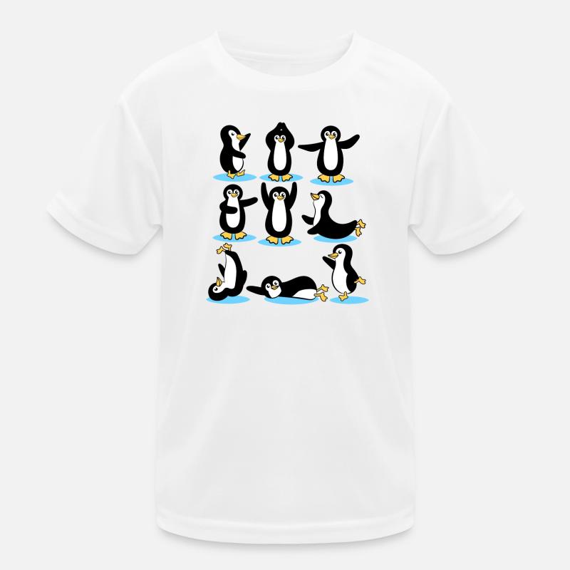 Cool Eislaufen Pinguin Arktis Eis Tier Vogel Kinder Funktions-T-Shirt