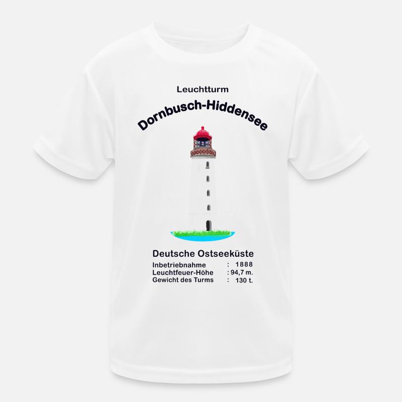 Leuchtturm Dornbusch- Hiddensee, Zeichnung Kinder Funktions-T-Shirt