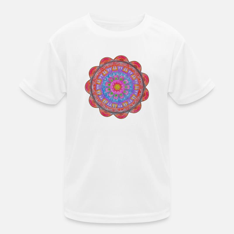 Kreismandala Farbexplosion Kinder Funktions-T-Shirt