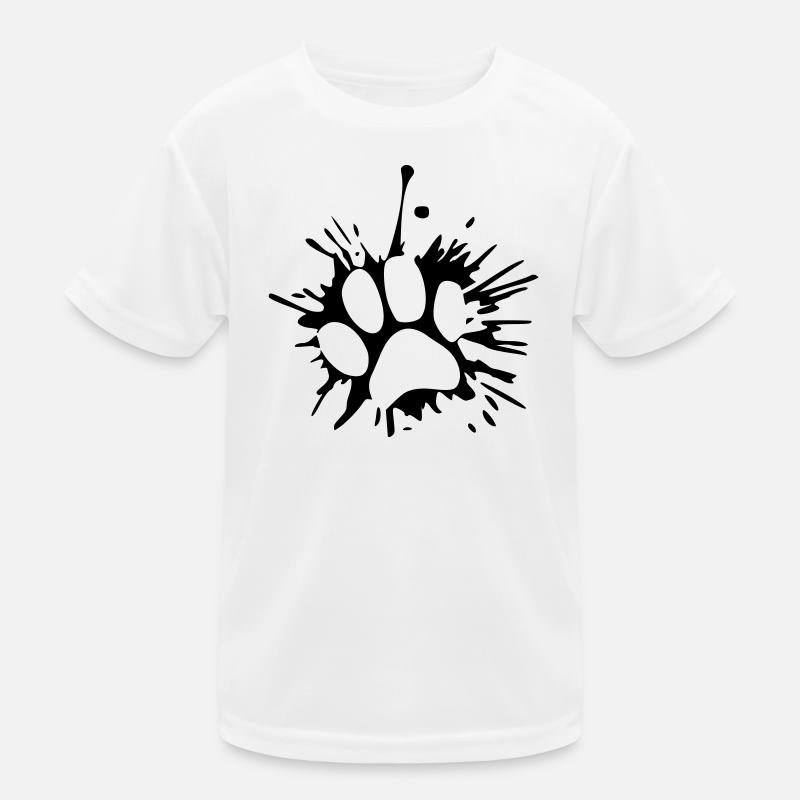 Pfotenabdruck Kinder Funktions-T-Shirt