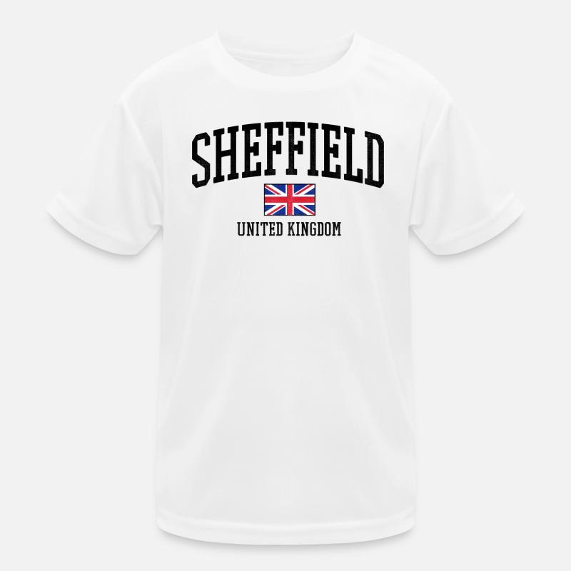 Sheffield UK Distressed Flag Kinder Funktions-T-Shirt