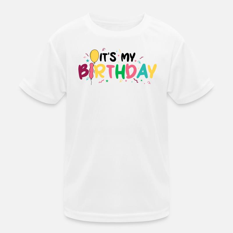 Geburtstagsregenbogenbriefe Kinder Funktions-T-Shirt