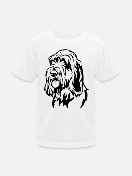 Spinone Italiano Kopf - Kinder Funktions-T-Shirt - Weiß