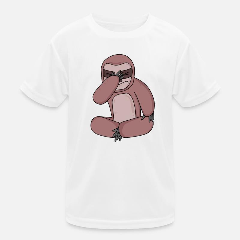 Faultier lustig Kinder Funktions-T-Shirt