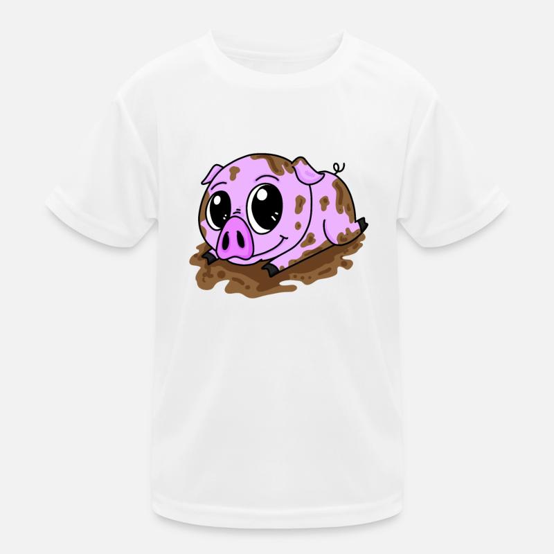 Cute glow in the mud Kids Functional T-Shirt