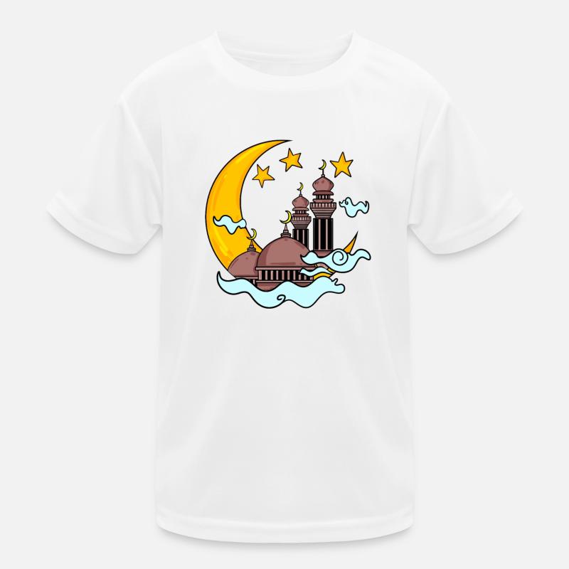 Moschee mit Halbmond Kinder Funktions-T-Shirt