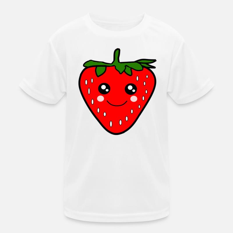 Kawaii Erdbeere Kinder Funktions-T-Shirt