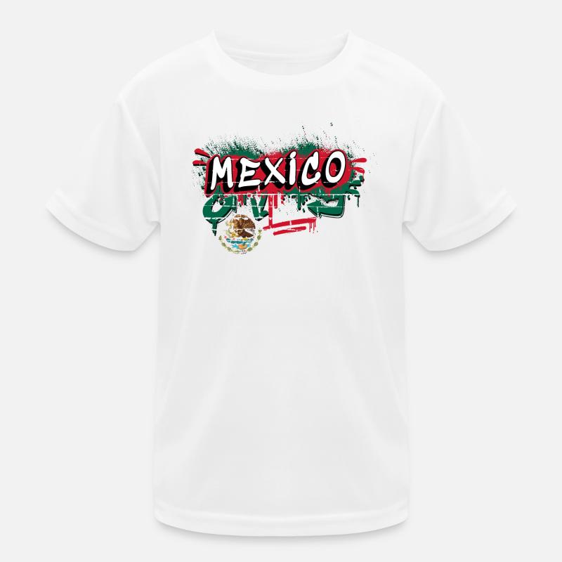 Mexiko Flagge Graffiti Design Kinder Funktions-T-Shirt