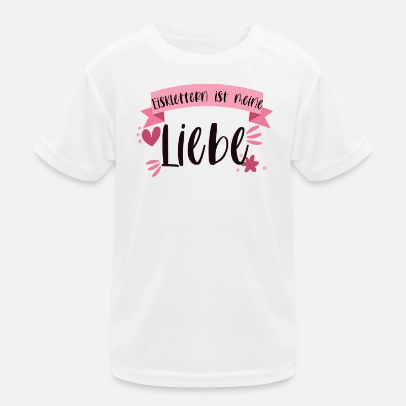 Eisklettern Klettern Eispickel Winter Eis Geschenk Kinder Funktions-T-Shirt