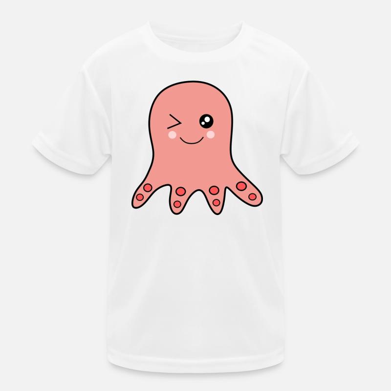 Kawaii Tiere Oktopus Kinder Funktions-T-Shirt