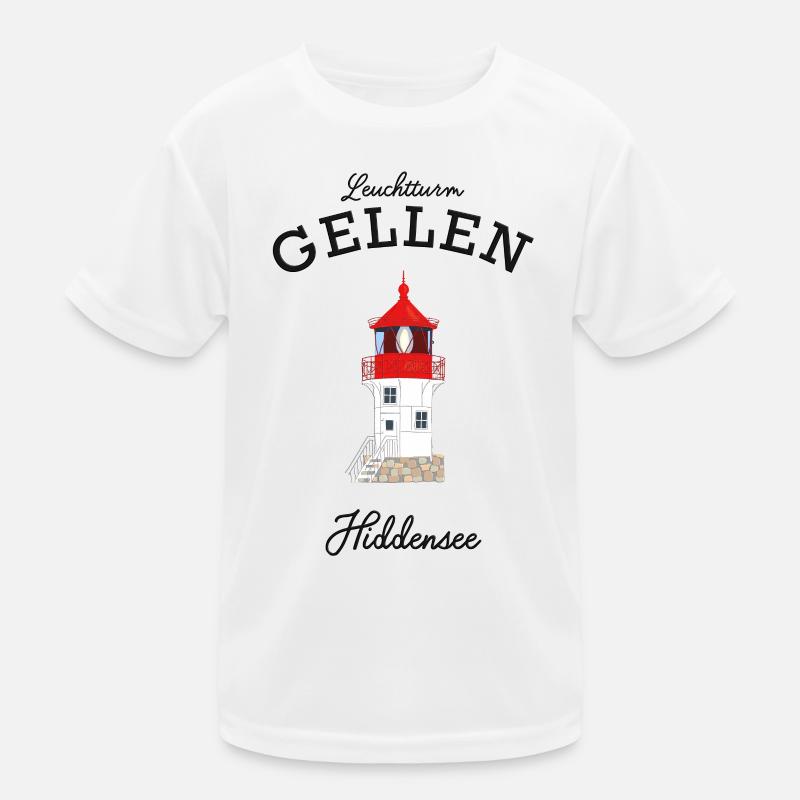 Hiddensee, Leuchtturm Gellen, Poster Kinder Funktions-T-Shirt